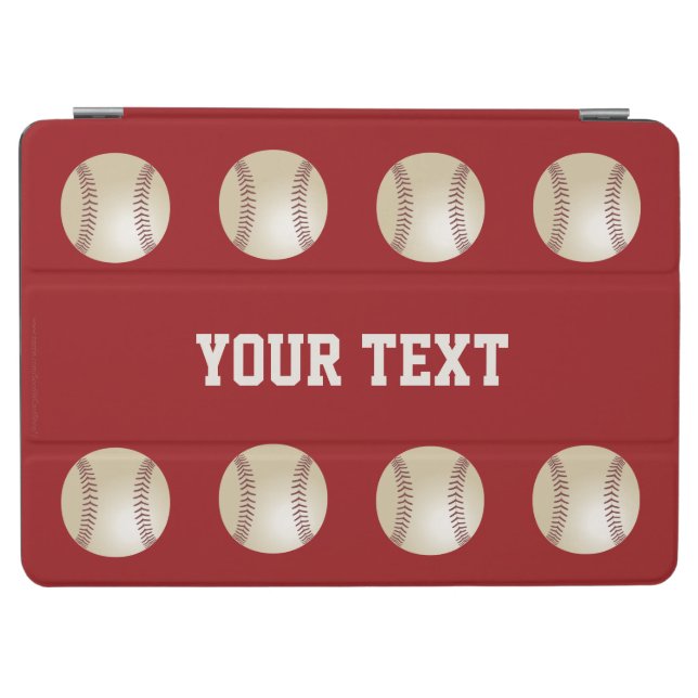 Red with Baseballs iPad Air Cover (Horizontal)