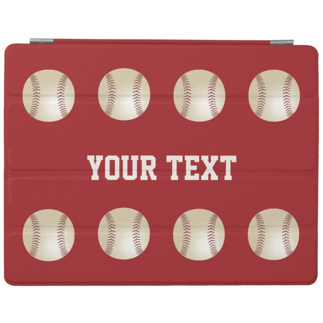 Red with Baseballs iPad Air Cover (Horizontal)