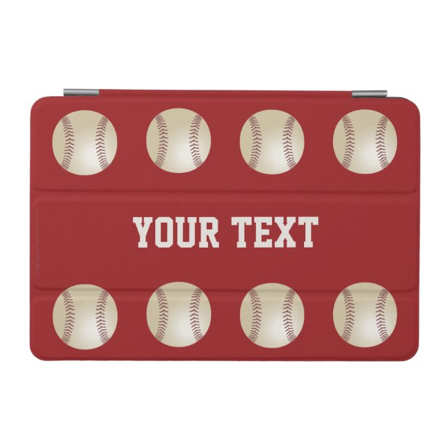 Red with Baseballs iPad Mini Cover (Horizontal)
