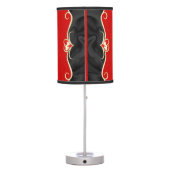 Red with Black    Table Lamp (Back)