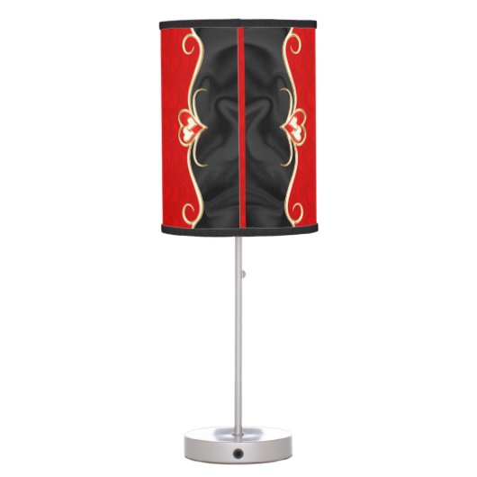 Red with Black    Table Lamp (Back)