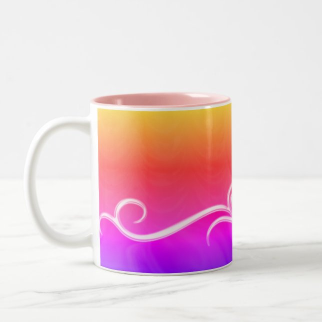 Red with Black Two-Tone Coffee Mug (Left)