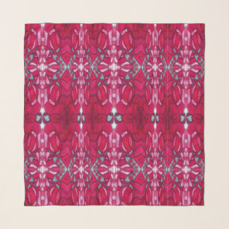 Red with blue design. scarf