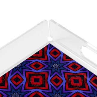 Red With Blue Stars Acrylic Tray