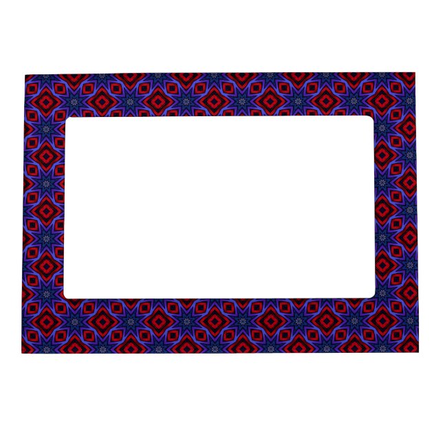 Red With Blue Stars Magnetic Frame (Front)