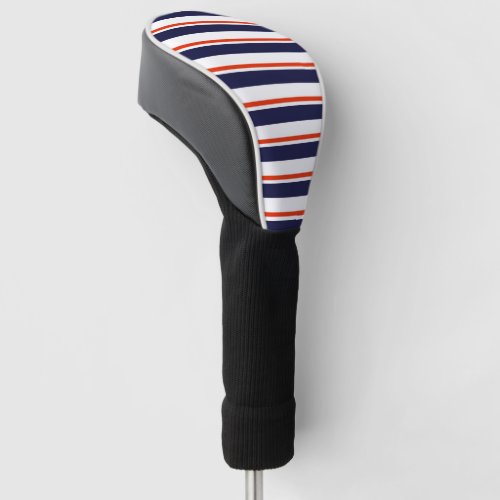 Red With Blue Stripes Golf Head Cover