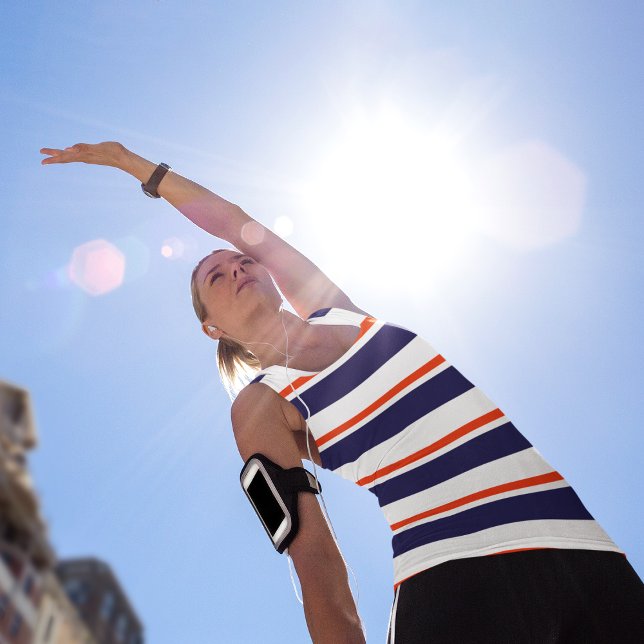 Red With Blue Stripes Tank Top (Creator Uploaded)