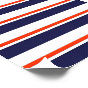 Red With Blue Stripes Temporary Tattoos