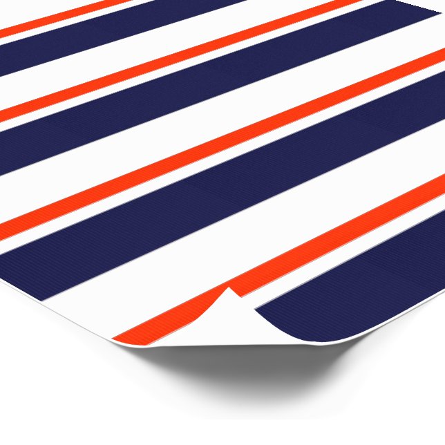 Red With Blue Stripes Temporary Tattoos (Angled)