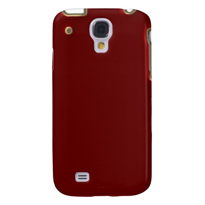 Red with Gold Glitter Border iPhone3G Samsung Galaxy S4 Cases