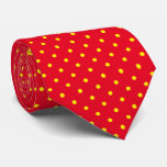 Red With Tiny Yellow Polka Dots Neck Tie at Zazzle