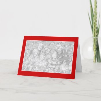 Red With White Border Photo Card by xfinity7 at Zazzle