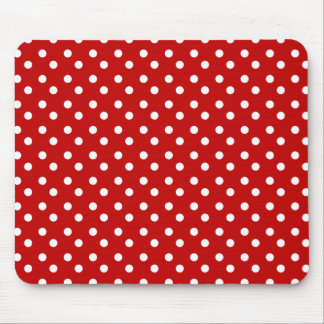 Red with White Dots Mousepad