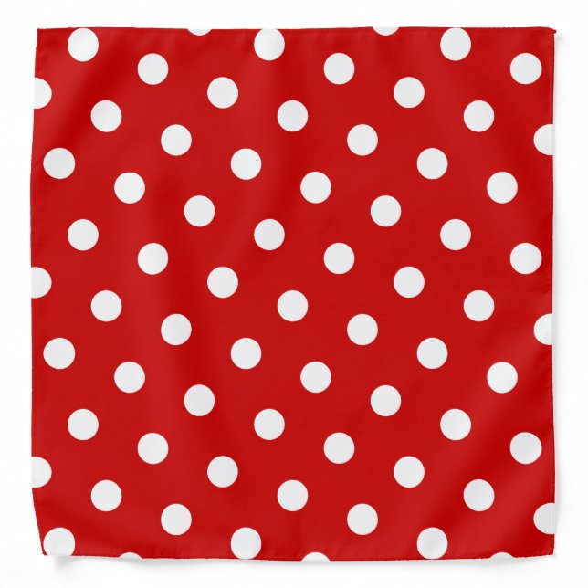 Red with White Polka Dots Bandana (Front)