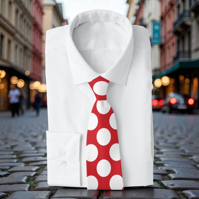 Red with White Polka Dots Retro Tie (Creator Uploaded)