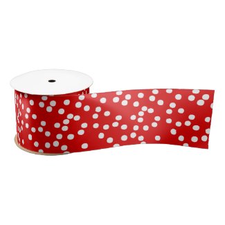 Red with White Polkadots  Customizable Color
