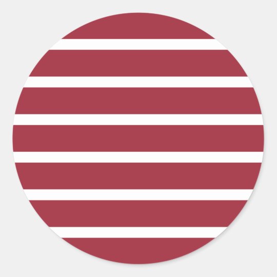 Red With White Stripes American Flag Theme Classic Round Sticker