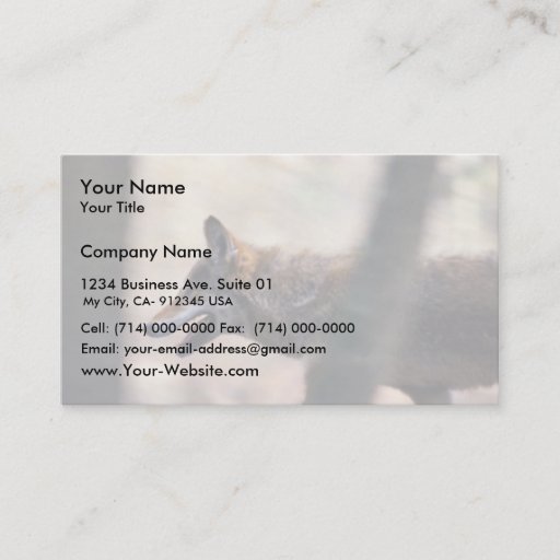 Customizable Red Wolf Business Cards