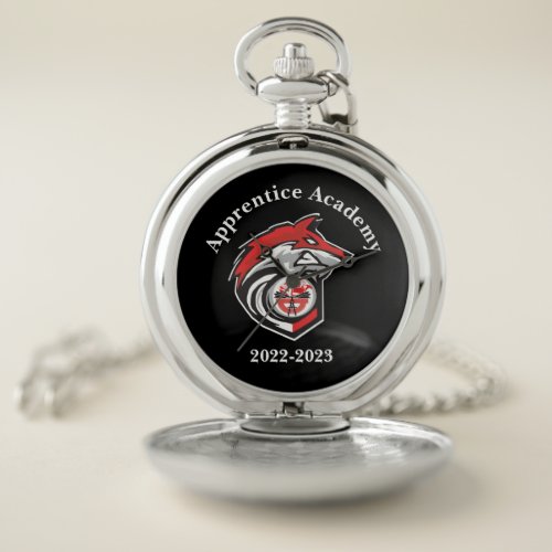 Red Wolf Personalized Pocket Watch