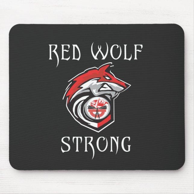 Red Wolf Strong Mouse Pad (Front)