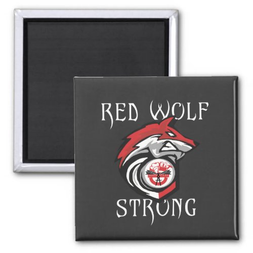 Red Wolf Strong _ updated logo Magnet
