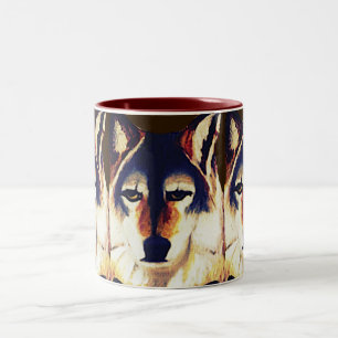 RED WOLF Two-Tone COFFEE MUG