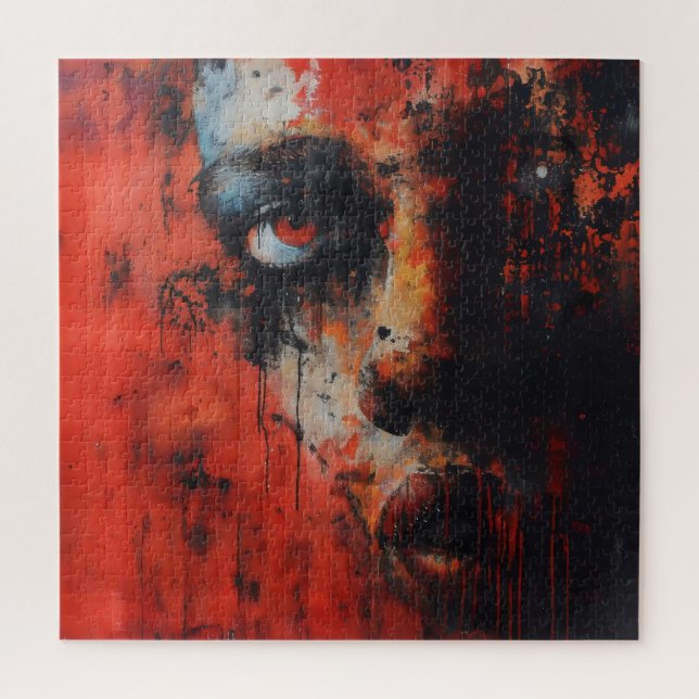 Red Woman Abstract Art Jigsaw Puzzle (Vertical)