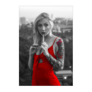 Red Woman Acrylic Print