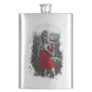 Red Woman Flask
