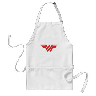 Red Wonder Woman Logo Adult Apron