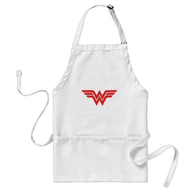 Red Wonder Woman Logo Adult Apron (Front)