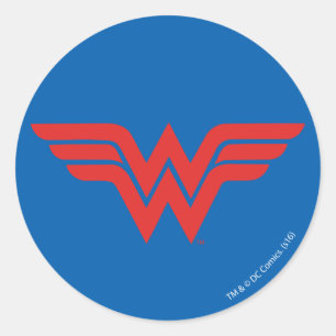 Red Wonder Woman Logo Classic Round Sticker