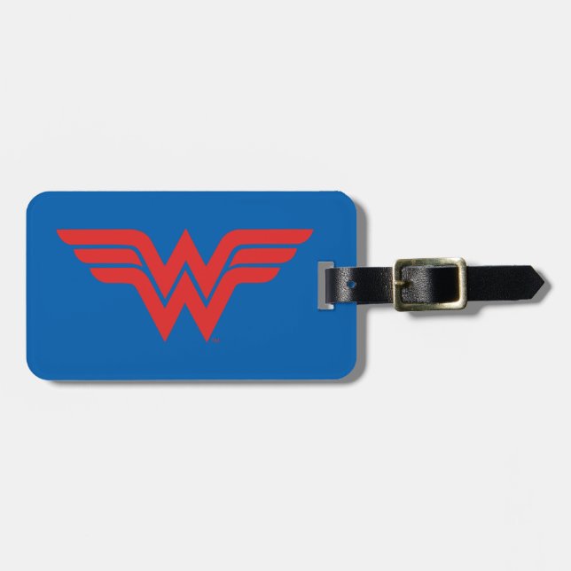 Red Wonder Woman Logo Luggage Tag (Front Horizontal)