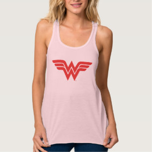 Red Wonder Woman Logo Tank Top