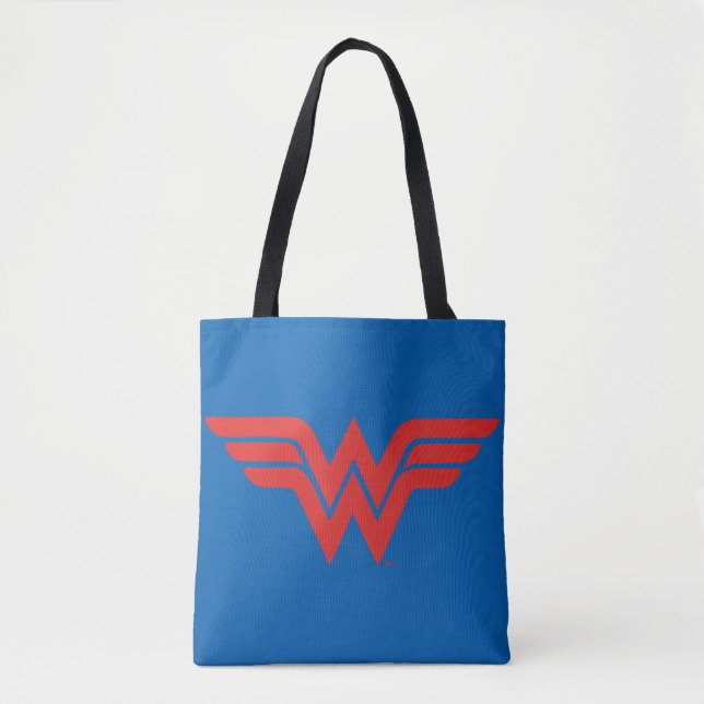 Red Wonder Woman Logo Tote Bag (Front)