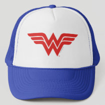 Red Wonder Woman Logo Trucker Hat