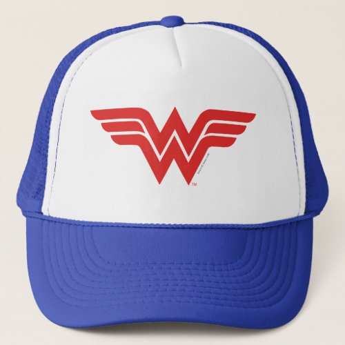 Red Wonder Woman Logo Trucker Hat