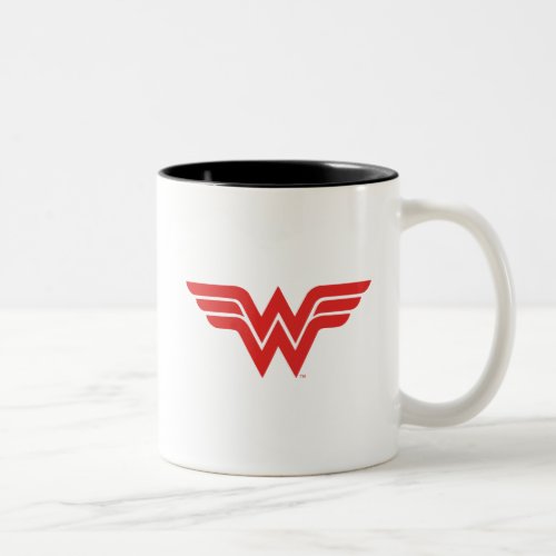Red Wonder Woman Logo Two_Tone Coffee Mug
