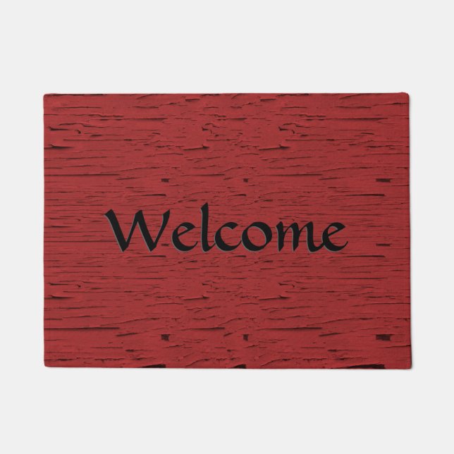 Red Wood Doormat (Front)
