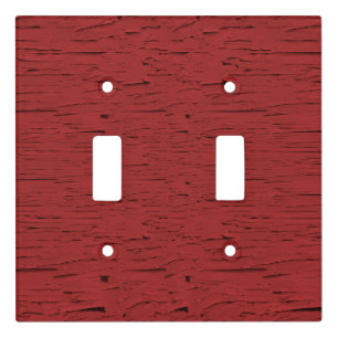 Red Wood Light Switch Cover