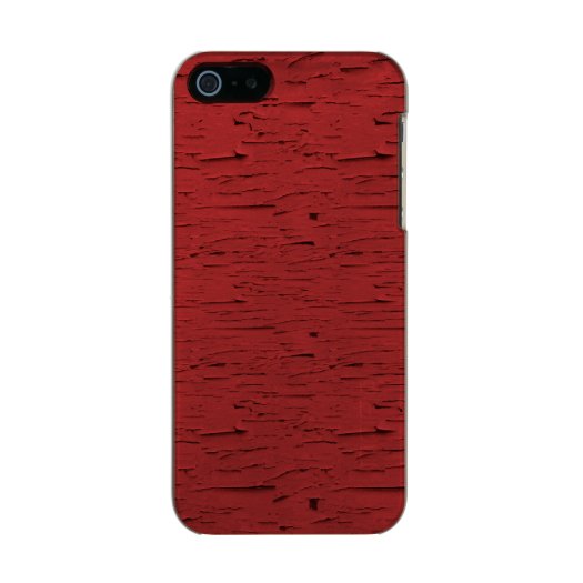 Red Wood Metallic Phone Case For iPhone SE/5/5s