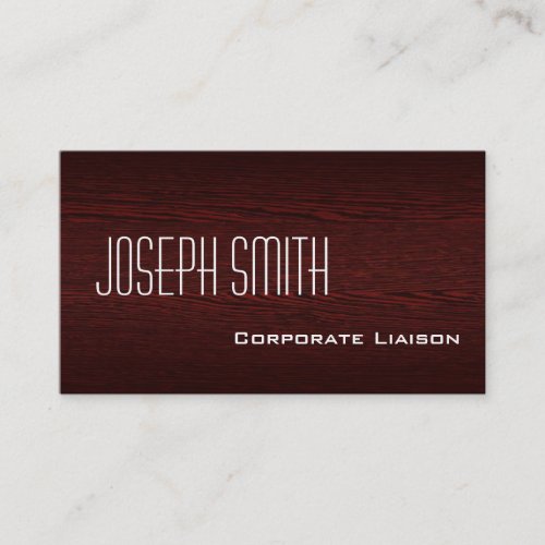 Red Wood Modern Professional Business Cards