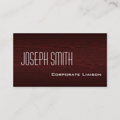 Customizable Red Wood Modern Professional Business Cards