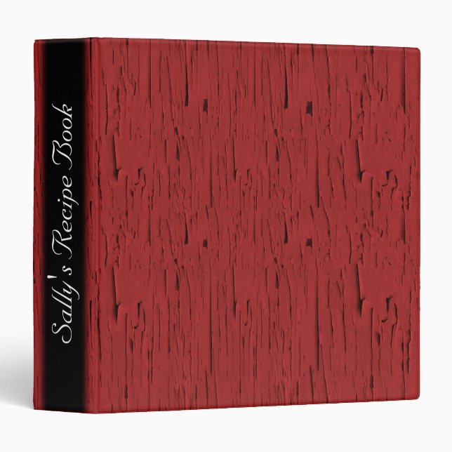 Red Wood Personalized Binder (Front/Spine)