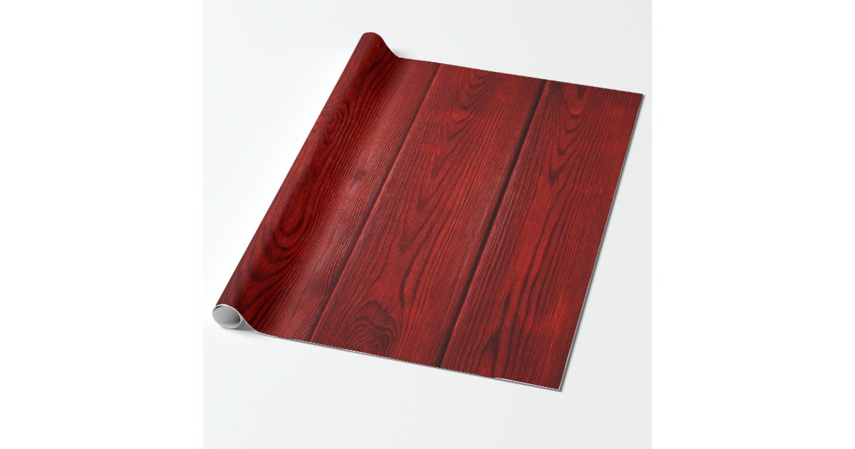 Farmhouse Poinsettia Wood Rustic Christmas Wrapping Paper | Zazzle