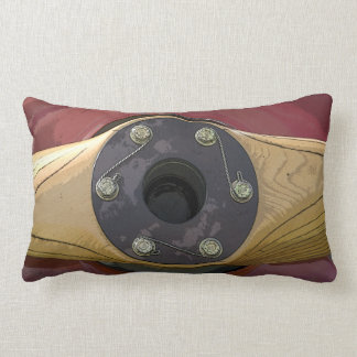Red Wooden Airplane Propeller Lumbar Pillow