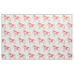 Red work Horse Fabric