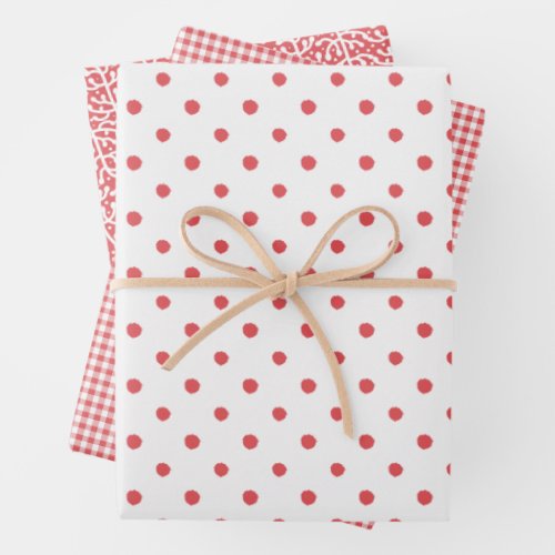 Red Wrapping Paper Trio