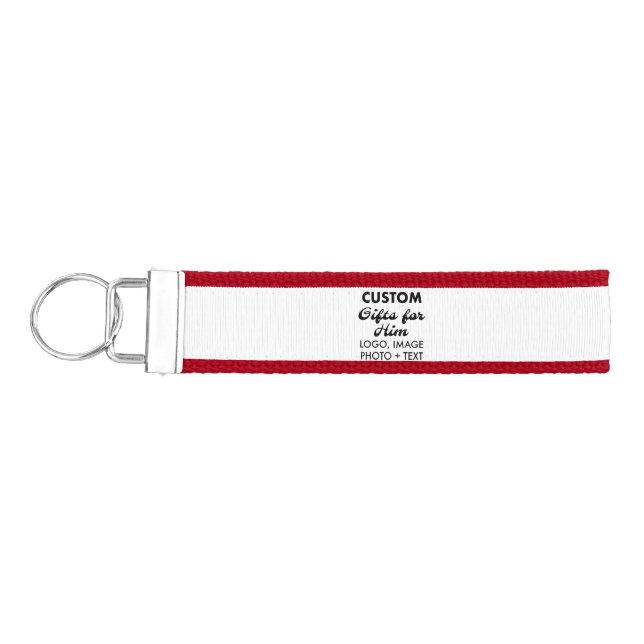 Red Wristband Keychain Custom Gifts for Him (Keys on Left)