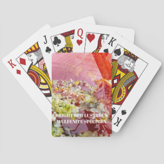 Red Wulfenite Crystal  Poker Cards